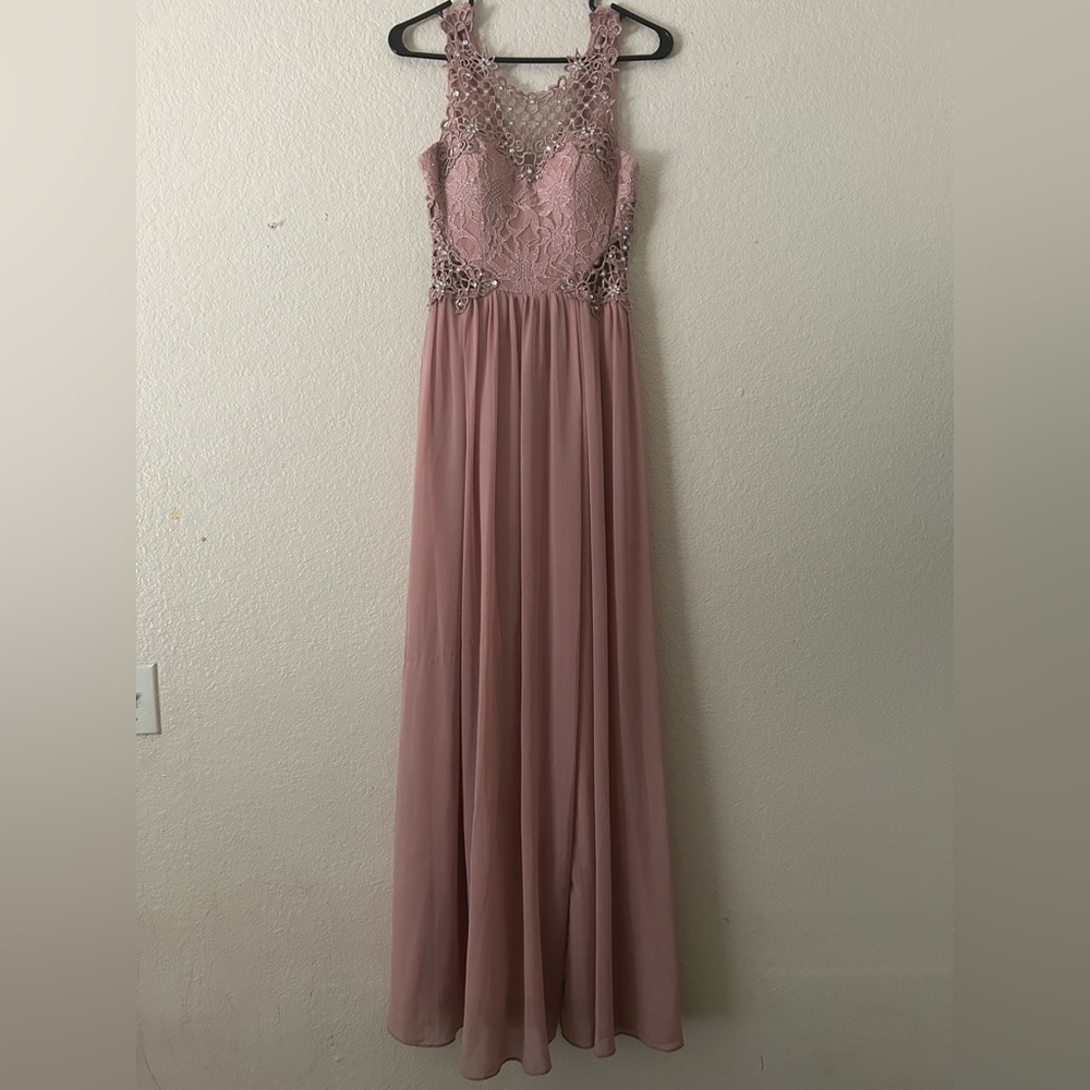 Dusty Rose Floor Length Dress Size 1